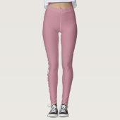 Creëer je eigen minimalistische stoffige Roos yoga Leggings (Voorkant)