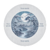 Creëer Je Eigen Misty Blue Landschap  Snijplank (Voorkant)
