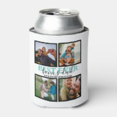 Creëer je eigen Modern Bonus Pap 4 Foto Collag Blikjeskoeler (Blikje Voorkant)