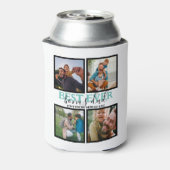 Creëer je eigen Modern Bonus Pap 4 Foto Collag Blikjeskoeler (Blikje Achterkant)