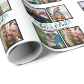 Creëer je eigen Modern Bonus Pap 4 Foto Collage Cadeaupapier (Rol Hoek)