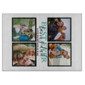 Creëer je eigen Modern Bonus Pap 4 Foto Collage Snijplank (Voorkant)