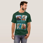 Creëer je eigen Modern Bonus Pap 4 Foto Collage T-shirt (Voorkant volledig)