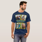 Creëer je eigen Modern Bonus Pap 4 Foto Collage T-shirt (Voorkant volledig)