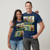 Creëer je eigen Modern Bonus Pap 4 Foto Collage T-shirt (Unisex)