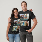 Creëer je eigen Modern Bonus Pap 4 Foto Collage T-shirt (Unisex)