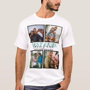 Creëer je eigen Modern Bonus Pap 4 Foto Collage T-shirt