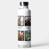 Creëer je eigen Modern Bonus Pap 4 Foto Collage Waterfles (Rechts)