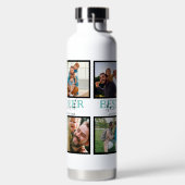 Creëer je eigen Modern Bonus Pap 4 Foto Collage Waterfles (Links)