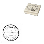 Creëer je eigen moderne achternaam rubberstempel (Gestempeld)