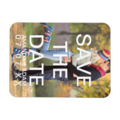 Creëer Je eigen moderne foto Bewaar de datummagnet Magneet (Horizontaal)