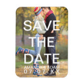 Creëer Je eigen moderne foto Bewaar de datummagnet Magneet (Verticaal)