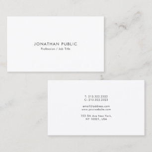 Creëer je eigen moderne minimalistische elegante w visitekaartje