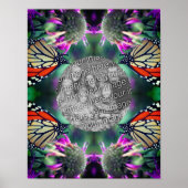 Creëer Je eigen monarchvlinder op Flower Lijst Poster (Voorkant)