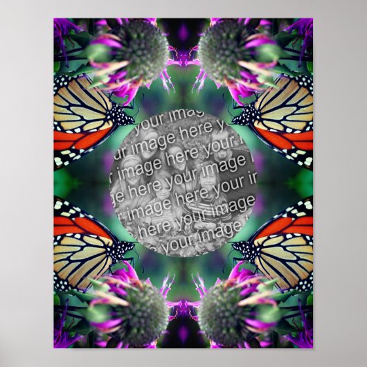 Creëer Je eigen monarchvlinder op Flower Lijst Poster (Voorkant)