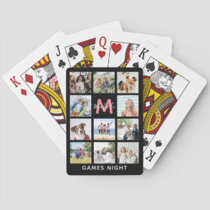 Creëer Je eigen monogram fotocollage Pokerkaarten