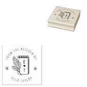 Creëer je eigen monogram uit de keuken van rubberstempel (Gestempeld)