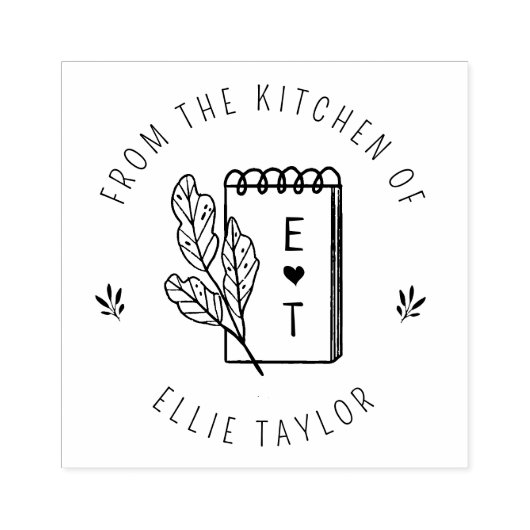 Creëer je eigen monogram uit de keuken van rubberstempel (Afrduk)