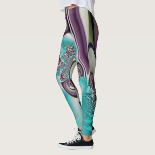 Creëer je eigen mooie bruiloft Blauwgroen Leggings