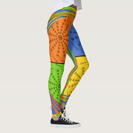 Creëer je eigen mooie Egyptische multi-kleurendesi Leggings (Rechts)