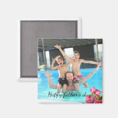 Creëer je eigen mooie foto voor vader magneet (Voorkant / Achterkant)