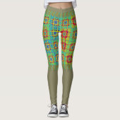 Creëer je eigen mooie, geraffineerde kledingfloral leggings (Voorkant)