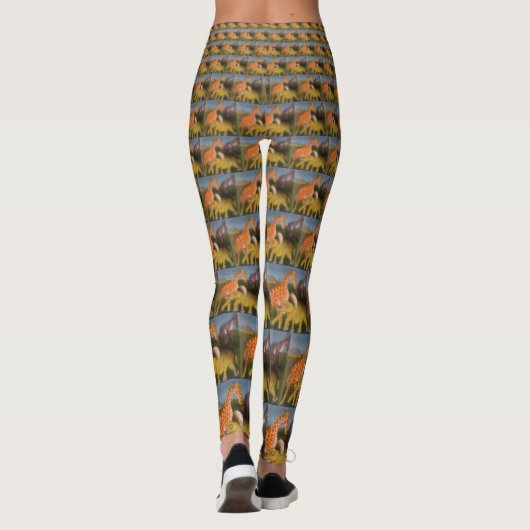 Creëer je eigen Mooie Giraffe dier mooi Leggings (Achterkant)