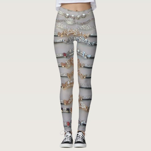 Creëer je eigen mooie nieuwste Mode juwelen Leggings (Voorkant)