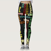 Creëer Je eigen mooie reisjes met kleurrijke handj Leggings (Voorkant)