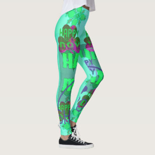 Creëer je eigen Mooie Saint Patrick Tekstflora Leggings