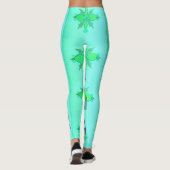 Creëer je eigen Mooie Saint Patrick Tekstflora Leggings (Achterkant)