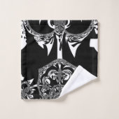 Creëer Je eigen mooie, zwarte en witte kleur Bad Handdoek (Wasdoekje)
