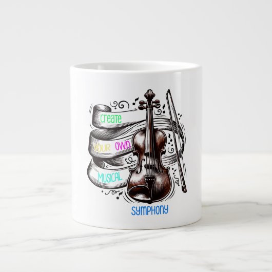 Creëer je eigen muzikale symfonie grote koffiekop (Voorkant)