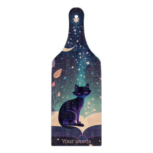 Creëer Je eigen mystieke Black Cat Magic Snijplank (Voorkant)