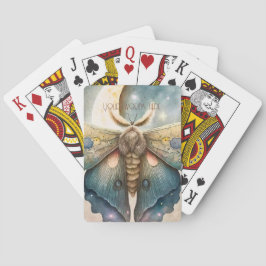 Creëer Je eigen mystieke maanmot Pokerkaarten