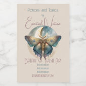 Creëer Je eigen mystieke maanmot Voedselcontainer Etiket (Enkel label)