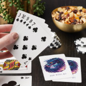 Creëer Je eigen mystieke Paarse draak Pokerkaarten (Insitu)