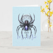 Creëer Je eigen mystieke Paarse spin Kaart (Gele Bloem)