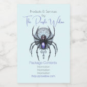 Creëer Je eigen mystieke Paarse spinnenapotheek Voedselcontainer Etiket (Enkel label)