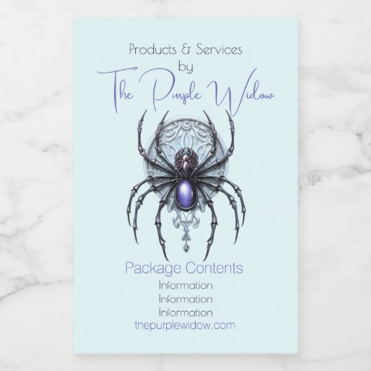 Creëer Je eigen mystieke Paarse spinnenapotheek Voedselcontainer Etiket (Enkel label)