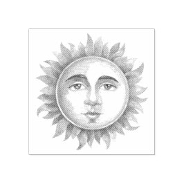 Creëer Je eigen mystieke volle zon Rubberstempel