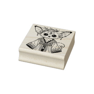 Creëer Je Eigen Mystieke Vossenpriesteres Rubberstempel