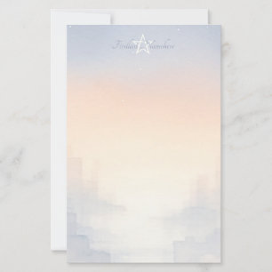Creëer Je Eigen Mystieke Zonsondergang Landschap Briefpapier