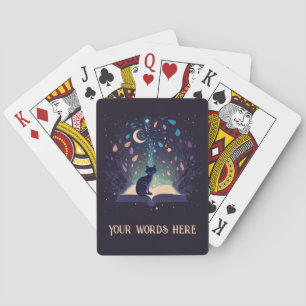 Creëer Je Eigen Mystieke Zwarte Kat Magie Pokerkaarten
