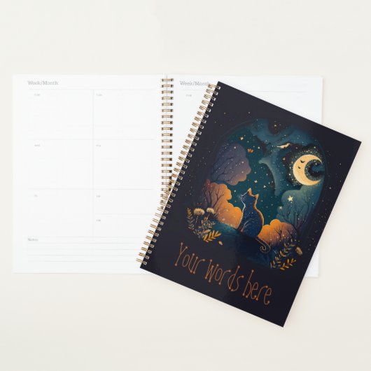Creëer Je eigen mystieke zwarte kat Planner (Display)