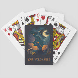 Creëer Je eigen mystieke zwarte kat Pokerkaarten