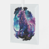 Creëer Je eigen mythische Chimera Fantasy Creature Glas Ornament (Voorkant links)