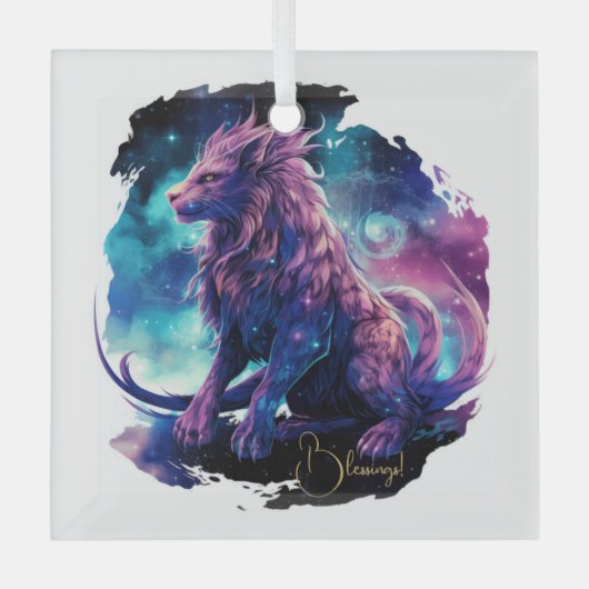 Creëer Je eigen mythische Chimera Fantasy Creature Glas Ornament (Voorkant)