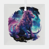 Creëer Je eigen mythische Chimera Fantasy Creature Glas Ornament (Achterkant)
