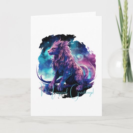 Creëer Je eigen mythische Chimera Fantasy Creature Kaart (Voorkant)